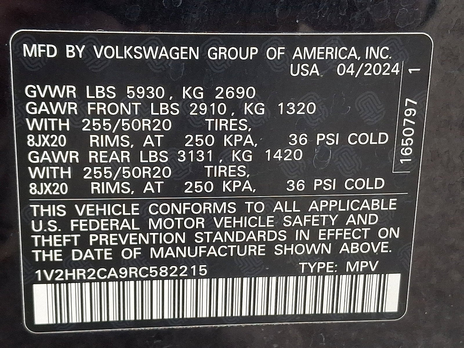 2024 Volkswagen Atlas 2.0T SE w/Technology