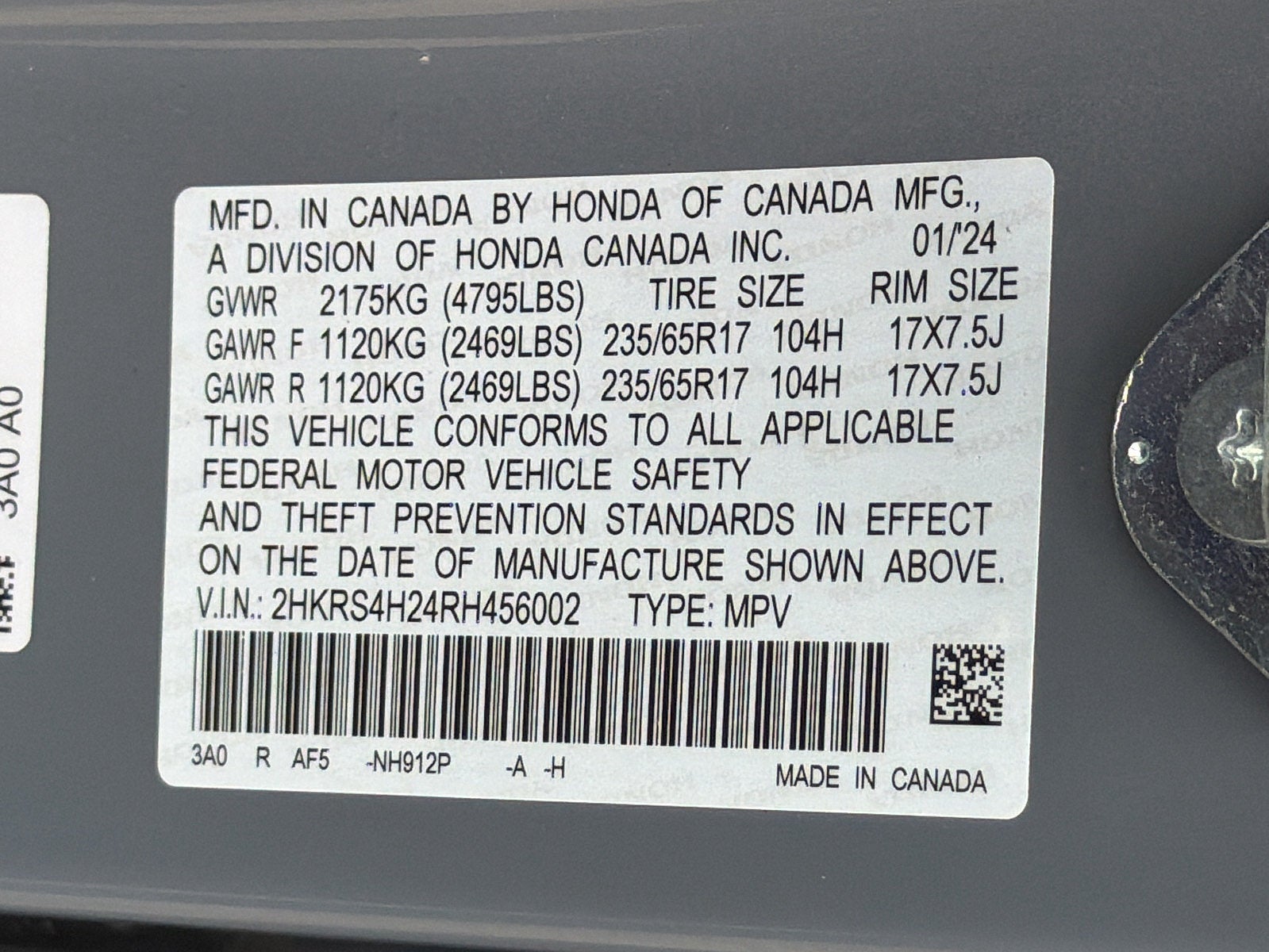 2024 Honda CR-V LX