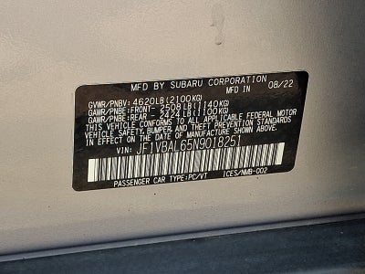 2022 Subaru WRX Limited