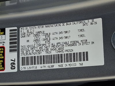 2026 Toyota Tacoma SR5