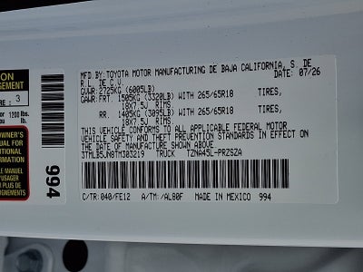2026 Toyota Tacoma TRD Sport
