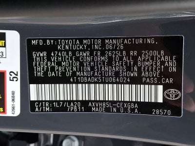 2026 Toyota Camry XLE AWD