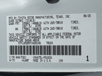 2026 Toyota Tundra SR5