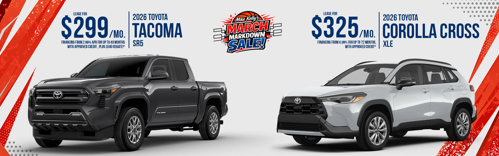  Mike Kelly's March Markdown Sale atMike Kelly Toyota of Uniontown in Uniontown PA