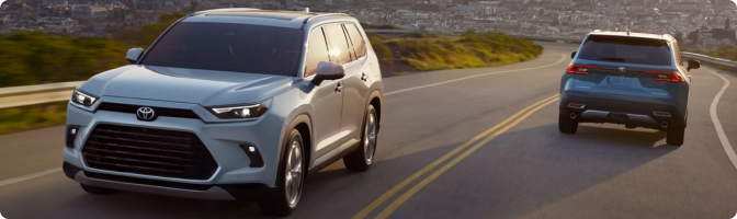 2026 Toyota Grand Highlander and 2026 Toyota Highlander at a glance